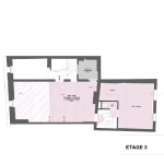 Plan d'appartement 3ème étage
